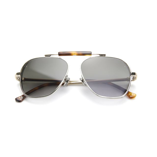 High Definition Polarized Sunglasses Fashionable Retro Classic Double Bridge Eyewear Casual Driving Gold Silver Black Frame