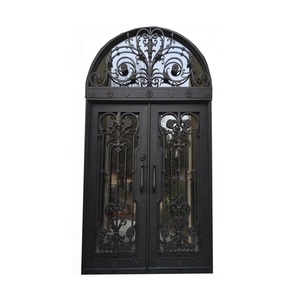 Puerta de entrada de hierro forjado simple de nuevo estilo, rotura térmica - Product Image 3