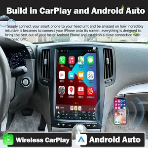 Android 12 สำหรับ Infiniti G37 G35 G25 Q40 Q60 2007-2015 เครื่องเสียงติดรถยนต์ จอแนวตั้ง เครื่องเล่นมัลติมีเดีย ระบบนำทาง GPS Carplay - Product Image 4