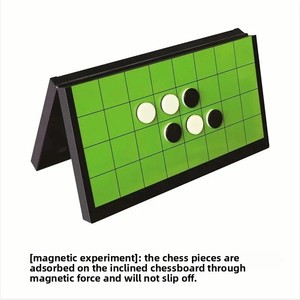 Adatto per l'Educazione dei Bambini, Scacchiera Magnetica Gomoku Reversi in Bianco e Nero, Pezzi degli Scacchi Portatili, Scacchiera Pieghevole - Product Image 4