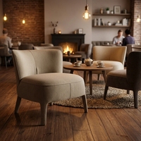 Fauteuil de loisirs moderne en velours pour restaurant, café, hall d'hôtel, fauteuil d'appoint en tissu bouclé