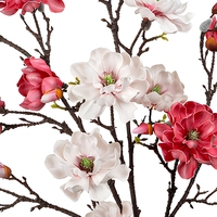 Grande fleur de magnolia artificielle, fausse fleur, nouveau style chinois, décoration de salon, table à manger, mariage, faux magnolia