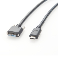 Kabel USB 3.1 Vision USB-C ke Micro-B dengan Pengunci Sekrup, Pelindung Kepang, dan Selubung PVC