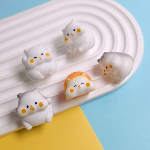 100 Pièces 20*28MM Figurines d'animaux en résine <span class=keywords><strong>3D</strong></span> Mini Hamsters Statues d'animaux mignons en miniature pour la décoration de jardin féerique extérieur - Product Image 3