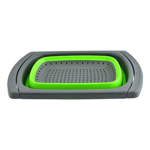 Panier de drainage pliable en plastique ZGQ14 pour cuisine, passoire télescopique pour fruits et légumes, vente en gros - Product Image 4