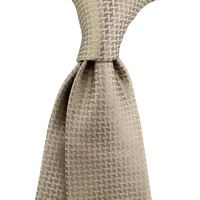 Cravates fines pour hommes 7 cm en soie tissée 100% de qualité supérieure, couleur taupe, personnalisables, vente en gros, fournisseur chinois
