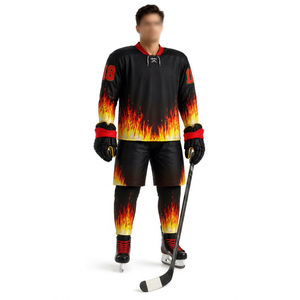 Uniforme de hockey sur glace personnalisé avec nom d'équipe, couleur unie, taille adulte, sublimation / Vêtements de sport pour jeunes, 100% polyester - Product Image 1