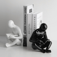 Porte-livres en céramique écologique haute température, figurine humaine abstraite, décoration moderne pour la maison et le bureau, vente en gros usine