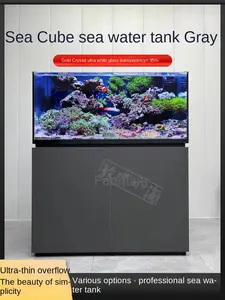 Neptunian Cube grigio acquario marino professionale serie Mpro serie R serie M serbatoio corallo filtro inferiore in vetro Ultra trasparente