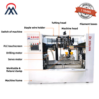 MEIXIN Machine de fabrication automatique 5 axes, 2 perceuses et 1 brosses Machine à touffeter CNC pour la production de brosses balayeuses