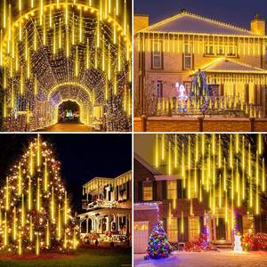 Guirlandes lumineuses solaires LED pour arbres, imperméables IP65, pour extérieur, décoration <span class=keywords><strong>de</strong></span> vacances, éclairage décoratif pour centres commerciaux, jardins, lumières <span class=keywords><strong>de</strong></span> météores - Product Image 5