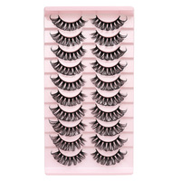 Boîtes personnalisées, cils synthétiques vegan 25 mm, faux cils 3D, tige en coton noir, épaisseur 0,07 mm, faits à la main