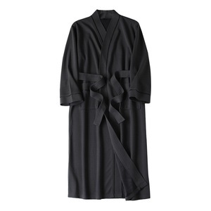 Factory Wholesale Summer Unisex Adult Waffle Bathrobe Men Soft Quick <strong>Dry</strong> Spa Bathrobe Solid Gown <strong>Women</strong> Waffle <strong>Robes</strong> - Product Image 3