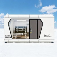 Maison Conteneur de Luxe, Airbnb, Maison Mobile Préfabriquée, Bâtiment Écologique, Système Vocal Intelligent, Excellente Isolation Contre le Froid