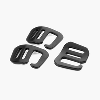Boucle en G en aluminium 15 mm réglable pour sangles de sac à dos, curseur de sangle en métal noir pour quincaillerie de sacs d'extérieur