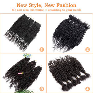 Originea <span class=keywords><strong>Hot</strong></span> <span class=keywords><strong>Sale</strong></span> Remy Brazilian Human Hair Afro <span class=keywords><strong>Kinky</strong></span> Curl Boho Vlechten Volledige Handgemaakte Locs Extensions Kunnen Worden Geverfd En Gebleekt - Product Image 5