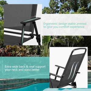 <span class=keywords><strong>Set</strong></span> da Pranzo Pieghevole da Esterno a 6 Pezzi, Piccolo <span class=keywords><strong>Set</strong></span> Tavolo <span class=keywords><strong>e</strong></span> Sedie in Metallo per Giardino, Terrazza, Cortile con Ombrellone - Product Image 6