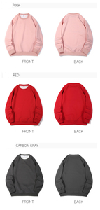 Felpa all'ingrosso in cotone tinta unita autunno e inverno con scollo rotondo a spalla felpa allentata <span class=keywords><strong>senza</strong></span> cappuccio e <span class=keywords><strong>LOGO</strong></span> personalizzato - Product Image 5