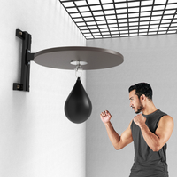 Plateforme de boxe autoportante réglable en PU avec sac de vitesse pivotant, sacs de frappe lourds 10 kg pour le kickboxing et le remplissage à l'air