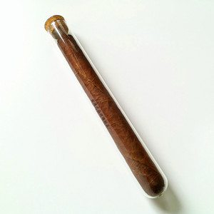 Tubo de vidrio para cigarros Tianjing de 24x200 mm con sello de corcho y base redonda para almacenamiento de cigarros - Product Image 2