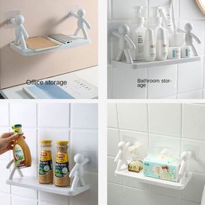 Customized Plastic No Punching Wall-Mounted Storage Rack for Tools <b>Wardrobe</b> Kitchen Bathroom Living Room Spice Organizer Shelf - Product Image 3