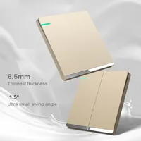 TEP F15 Ultra Thin Matte White 250V 13A Prise murale interrupteur 86 Multi-trous universelle RJ11/RJ45 Moyen-Orient/Afrique/Royaume-Uni