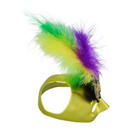 Masque décoratif demi-visage à sequins et plumes pour fête de carnaval Mardi Gras, approvisionnement direct transfrontalier