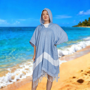 Serviette de plage à capuche de style turc avec logo personnalisé, <span class=keywords><strong>peignoir</strong></span> en coton pour les voyages, la <span class=keywords><strong>natation</strong></span> estivale, la plage, <span class=keywords><strong>peignoir</strong></span> à capuche - Product Image 6