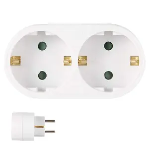 Europäische Typ Umwandlung Stecker 1 zu 2 2pin Runde EU Standard 16A Power Adapter Buchse