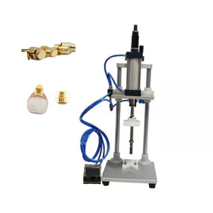 Pure Pneumatic <b>Table</b> Top Press Capping Machine for Perfume <b>Plastic</b> Sleeve Middle <b>Cover</b> Pressing Sealing Bottle - Product Image 2