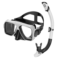 Masque de plongée de haute qualité pour adultes, étanche, à double lentille, en gel de silice liquide, verre trempé, pour sports nautiques, natation et plongée avec tuba