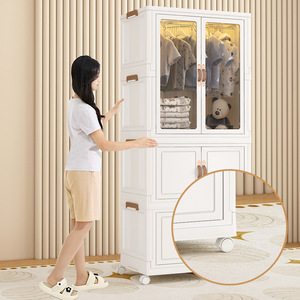Guardaroba per bambini per bambini prezzi moderni set di disegni 2024 vestiti <span class=keywords><strong>armadio</strong></span> stand per bambini portatile durevole pieghevole camera al dettaglio - Product Image 3