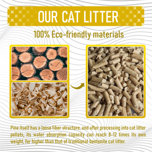 Biodegradable Pine Wood <b>Cat</b> <b>Litter</b> Eco-Friendly Odor Control Dust-Free Natural Pet Product - Product Image 3