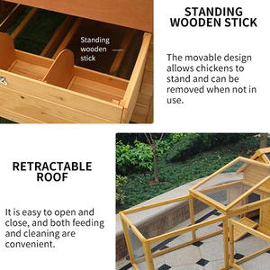 Bâtiment préfabriqué <span class=keywords><strong>XXL</strong></span> Vente en gros Maison en bois pour poulets de chair Volaille Poulailler Habitat pour lapins Cage pour animaux d'élevage - Product Image 3