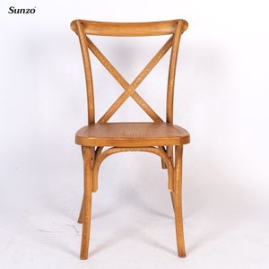 Chaise de <span class=keywords><strong>salle</strong></span> à manger empilable en plastique PP imperméable avec dossier croisé, durable, style ferme, pour la vente en gros, les mariages, les événements de jardin et la <span class=keywords><strong>location</strong></span> - Product Image 4