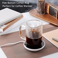 Vente en gros de tasses en verre borosilicate transparent à paroi simple de 16 oz avec poignée pour café, lait, café au lait, design minimaliste