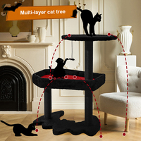 Lit pour chat gothique CPC290050 de haute qualité, design compact, taille personnalisée, en fausse fourrure durable, idéal pour Halloween