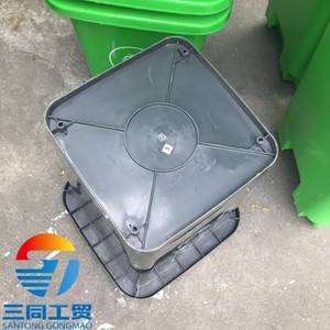50L Outdoor Rectangular Waste <b>Bin</b> With Lid For Street And Rural Use - Product Image 4