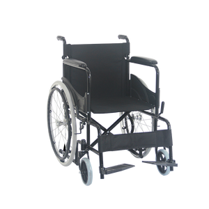Mobilier d'hôpital portable en gros Fauteuil roulant manuel en acier de <span class=keywords><strong>7</strong></span> pouces avec repose-pieds amovible Fauteuil roulant pliable - Product Image 1