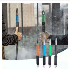 Venta al por mayor accesorios narguile plástico Shisha Hookah manguera hielo fresco Mango para pipa de narguile (Negro Azul Rosa verde blanco) - Product Image 3