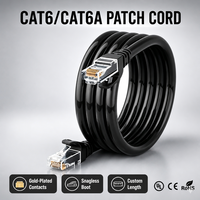 Cable de Red Cat6A Cat6 de Fábrica al por Mayor, 500MHz RJ45 8P8C CCA UTP FTP SFTP para Panel de Conexiones y Estación de Trabajo