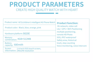 Best seller IP67 impermeable niños reloj kt20 Cámara videollamada relojes inteligentes para niños y niñas - Product Image 6