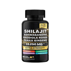 OEM Shilajit капсулы, частная марка, Ashwagandha Panax, женьшень, энергетический бустер, усиливает мужскую силу, травяные добавки для мозга - Product Image 1