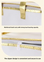Bolsa Térmica Extra Grande para Compras, Resistente, Aislada, Reutilizable, con Cierre, Material Tejido Moderno, Logotipo Personalizado