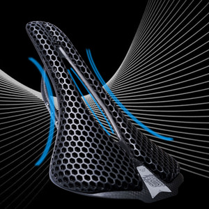 ENLEE <span class=keywords><strong>Ultra</strong></span>-léger pour vélo de route VTT Design creux <span class=keywords><strong>Selle</strong></span> de vélo en fibre de carbone imprimée en 3D confortable et respirante - Product Image 1