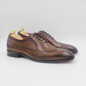 Derby — chaussures en cuir véritable pour <span class=keywords><strong>homme</strong></span>, en cire et cuir véritable, classique - Product Image 3