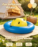Mainan UFO Rocker Tiup, PVC Tahan Lama dengan Pegangan, Peralatan Bermain Latihan Keseimbangan Anak untuk Permainan Kelompok Dalam dan Luar Ruangan