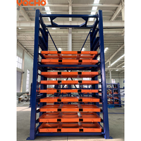 Étagère à tiroirs industrielle robuste pour entrepôt, avec roulettes, revêtement anti-rouille par poudrage, durable, compatible chariot élévateur