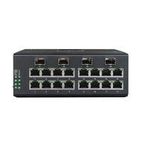 Commutateur Ethernet géré sur rail DIN, 16 ports Gigabit, commutateur réseau industriel avec 4 ports SFP Gigabit