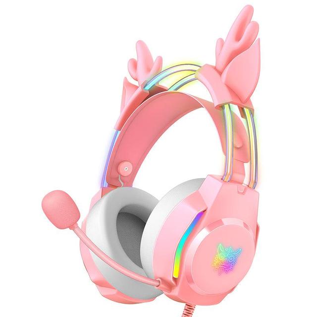 ONIKUMA X26 RGB Light E-sports Headset Noise Reduction 3.5mm Wired Gaming Headphone with HD Flexible Microphone for PC Games